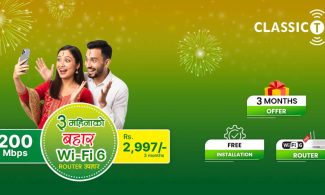 क्लासिक टेकको तिहार अफरमा तीन हजारको इन्टर नेटमा ६ हजार बराबरको फाइदा